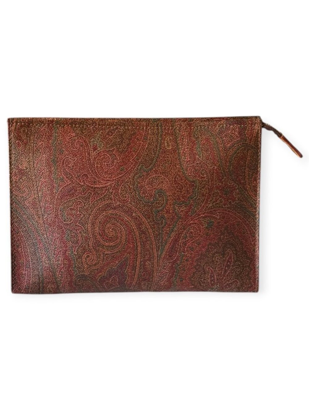 Vintage Etro Milano Paisley Coated Canvas Pouch
